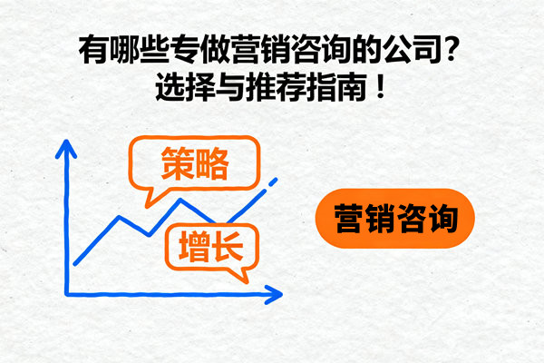 有哪些專做營銷咨詢的公司？選擇與推薦指南！